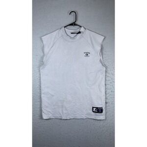 Starter Shirt Mens Medium Gray Mesh Sleeveless Tank Athletic Training Top